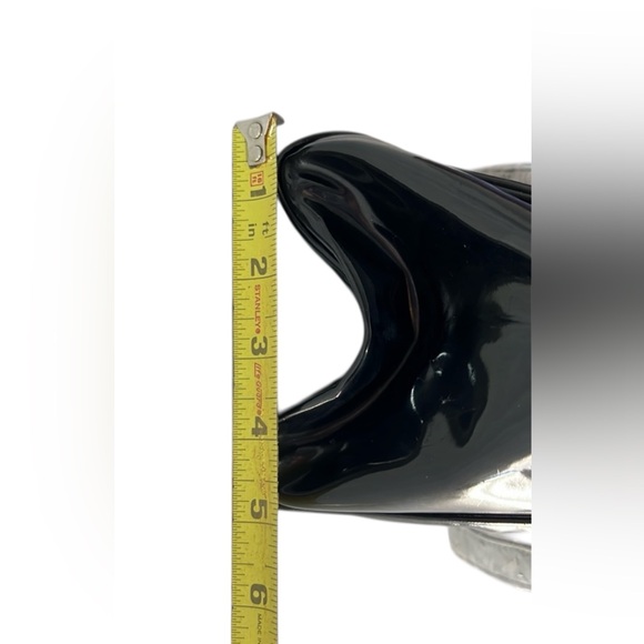 Jimmy Choo black patent
leather tote bag silver straps. - Picture 13 of 14